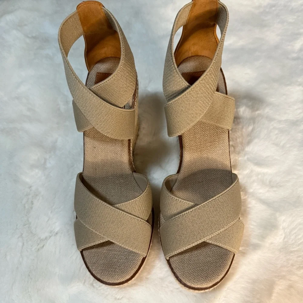 Tory Burch Freida Espadrille Wedges NWOB